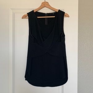 Tibi Drape Top in Black